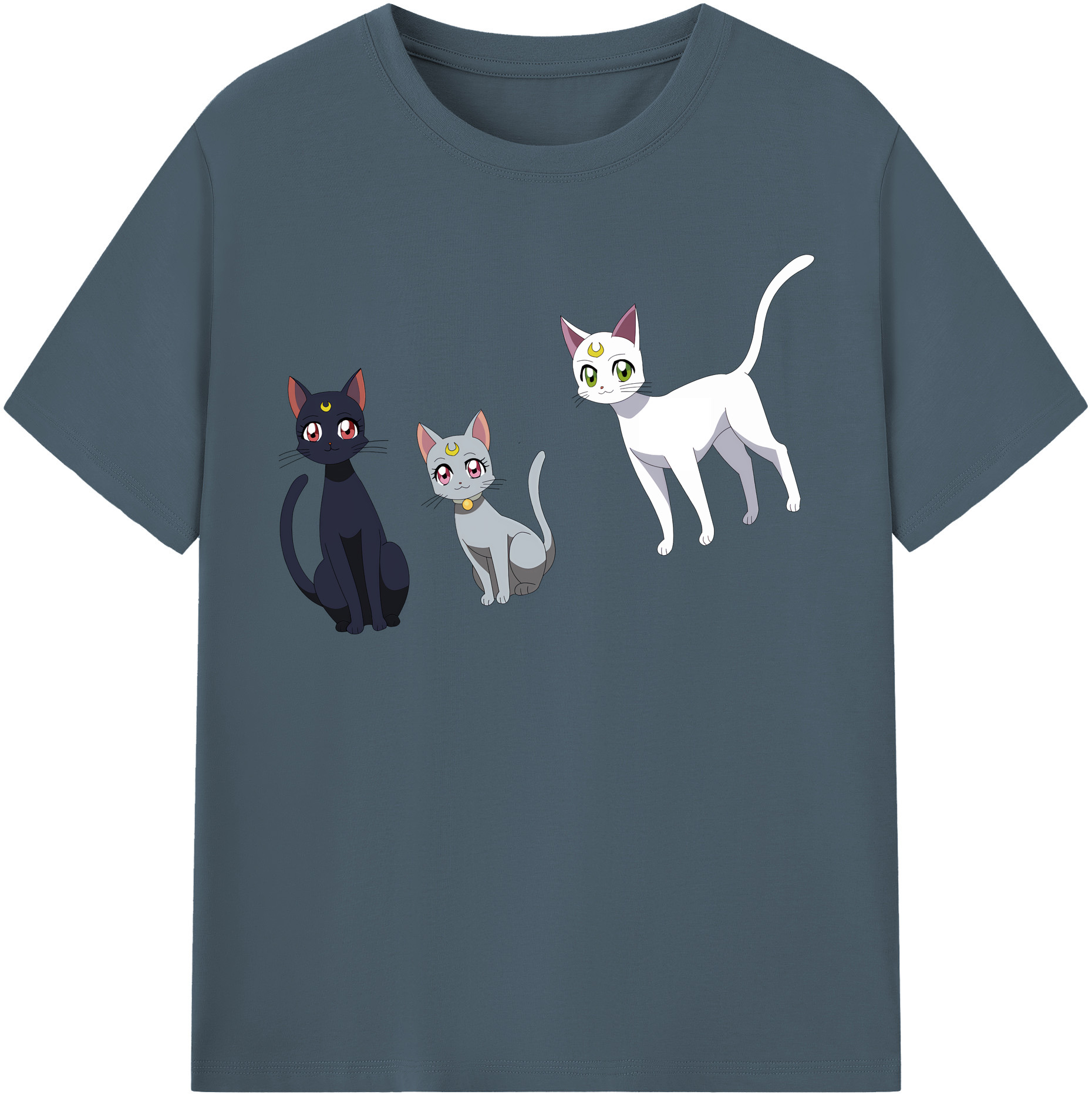 （画像用） 美少女戦士セーラームーン Sailor Moon 綿100％半袖Tシャツ（フロントプリント）